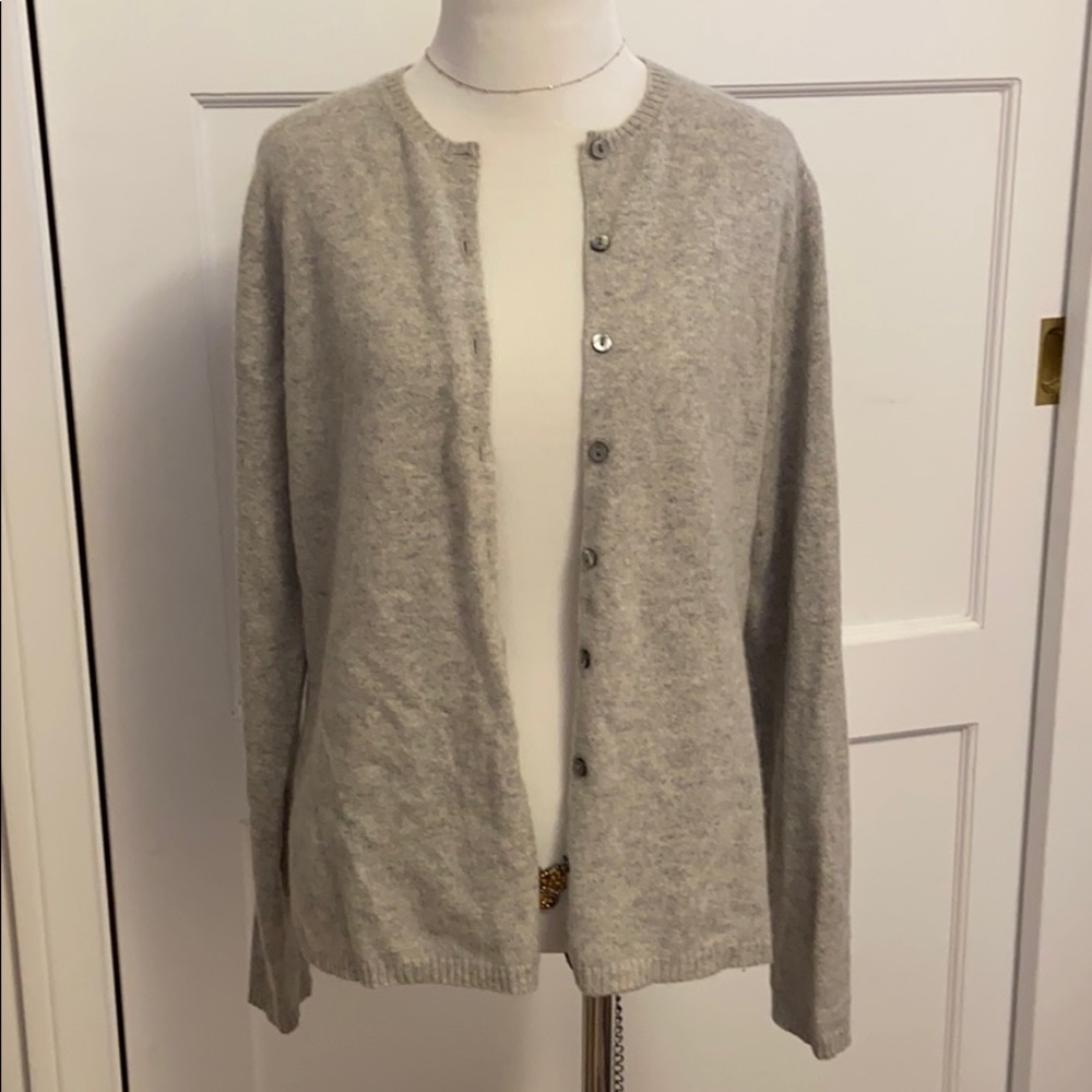 Grey cashmere cardigan by Valerie Stevens!